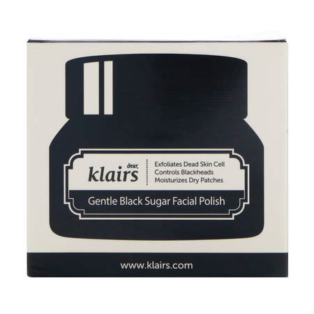 Scrub, Exfoliators, K-Beauty Cleanse, Scrub: Dear, Klairs, Gentle Black Sugar Facial Polish, 3.8 oz (110 g)