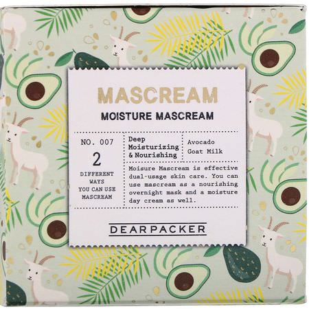 K-Beauty Face Masks, Peels, Face Masks, Beauty: Dear Packer, Mascream, Moisture Mascream, 3.4 fl oz (100 ml)