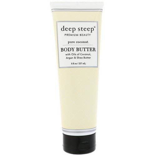 Deep Steep, Body Butter, Pure Coconut, 8 fl oz (237 ml) Review