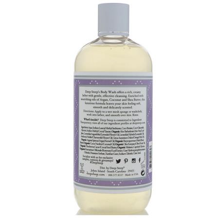 Duschgel, Kroppstvätt, Dusch, Bad: Deep Steep, Body Wash, Lavender - Chamomile, 17 fl oz (503 ml)