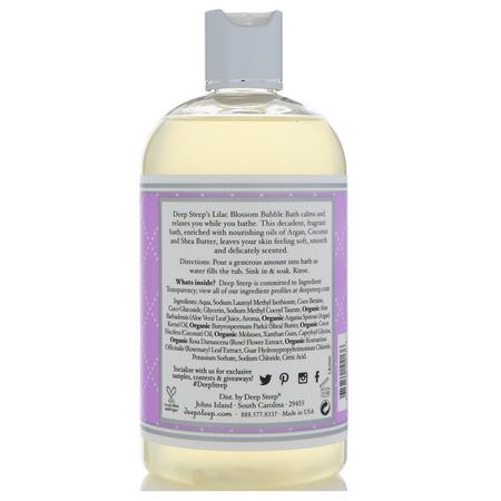 Bubble Bath, Dusch, Bad: Deep Steep, Bubble Bath, Lilac Blossom, 17 fl oz (503 ml)