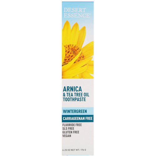 Desert Essence, Arnica & Tea Tree Oil Toothpaste, Wintergreen, 6.25 oz (176 g) Review