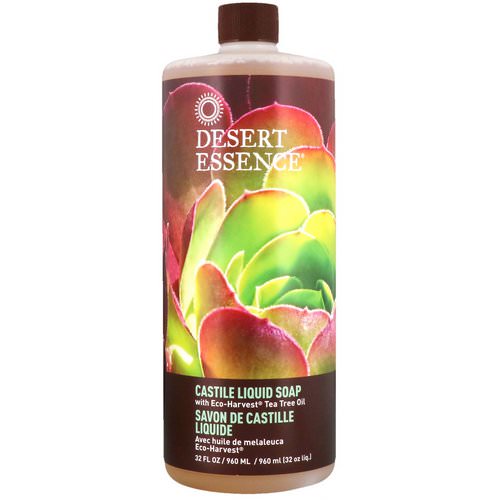 Desert Essence, Castile Liquid Soap with Eco-Harvest Tea Tree Oil, 32 fl oz (960 ml) Review