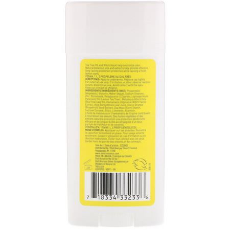 Deodorant, Bath: Desert Essence, Deodorant, Lemon Tea Tree, 2.5 oz (70 ml)