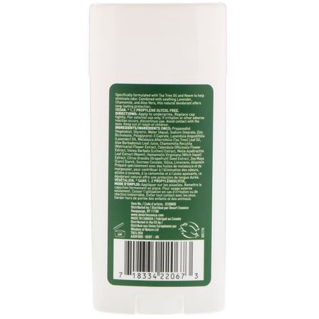 Deodorant, Bath: Desert Essence, Deodorant, Tea Tree Oil, 2.5 oz (70 ml)
