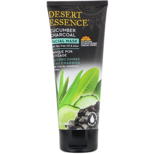 Desert Essence, Facial Mask, Cucumber Charcoal, 3.4 oz (100 ml) Review