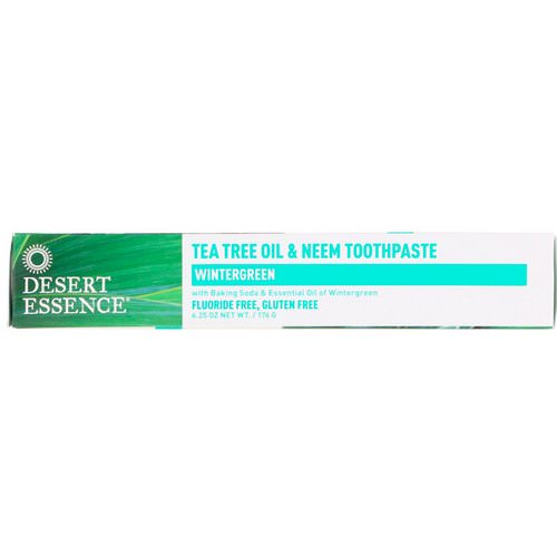 Desert Essence, Tea Tree Oil & Neem Toothpaste, Wintergreen, 6.25 oz (176 g) Review