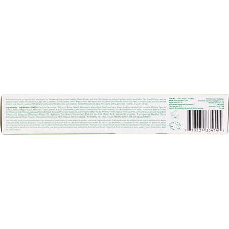 Fluorfri, Tandkräm, Munvård, Bad: Desert Essence, Tea Tree Oil Ultra Care Toothpaste, Mega Mint, 6.25 oz (176 g)