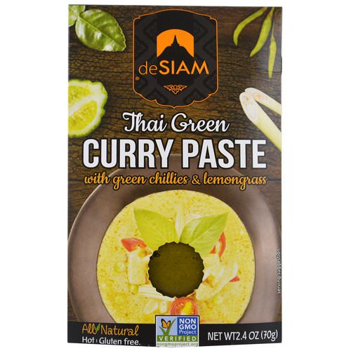 deSIAM, Thai Green Curry Paste, Hot, 2.4 oz (70 g) Review