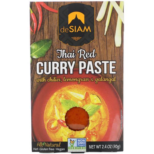 deSIAM, Thai Red Curry Paste, Hot, 2.4 oz (70 g) Review