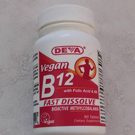 Deva B12, Vitamin B, Vitaminer, Kosttillskott