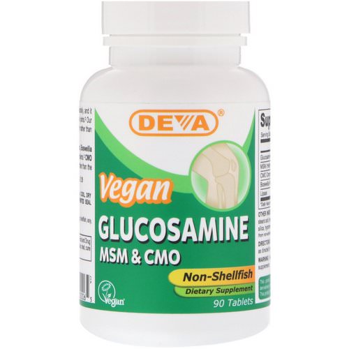 Deva, Vegan Glucosamine MSM & CMO, Non-Shellfish, 90 Tablets Review