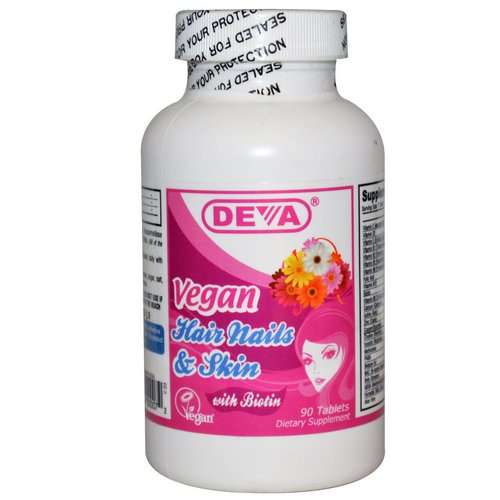 Deva, Vegan, Hair Nails & Skin, 90 Tablets Review