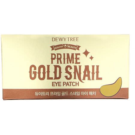 K-Beauty Face Masks, Peels, Face Masks, Beauty: Dewytree, Prime Gold Snail Eye Patch, 60 Patches, 90 g