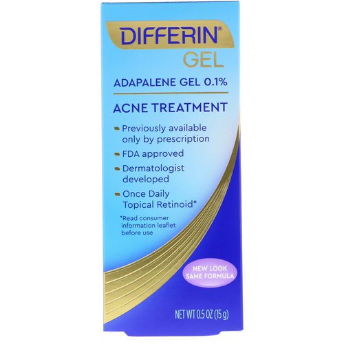 Differin, Adapalene Gel 0.1 %, Acne Treatment, 0.5 oz (15 g) Review