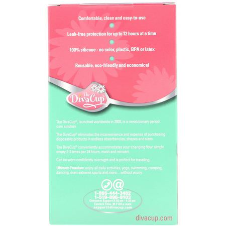 Menstruationsmuggar, Feminin Hygien, Bad: Diva International, The Diva Cup, Model 0, 1 Menstrual Cup