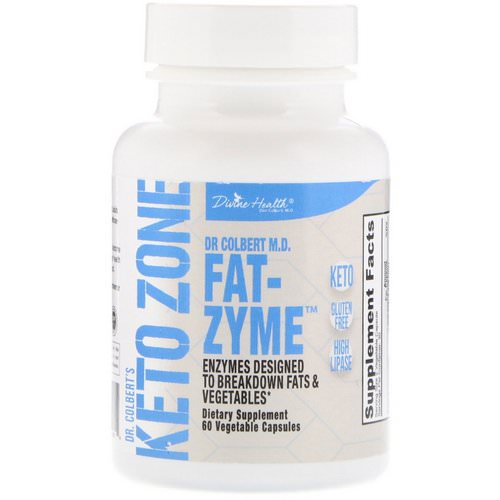 Divine Health, Dr. Colbert's Keto Zone, Fat-Zyme, 60 Vegetable Capsules Review