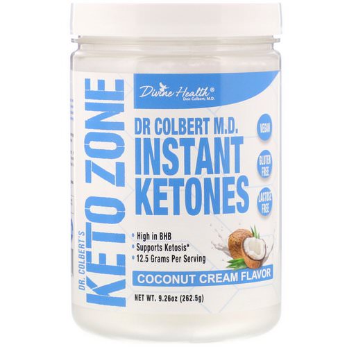Divine Health, Dr. Colbert's Keto Zone, Instant Ketones, Coconut Cream, 9.26 oz (262.5 g) Review