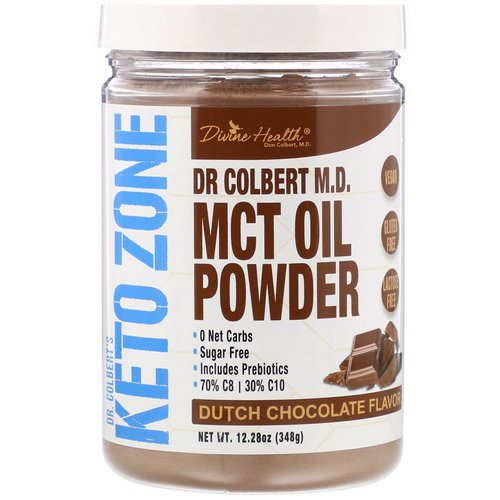 Divine Health, Dr Colbert's Keto Zone, MCT Oil Powder, Dutch Chocolate Flavor, 12.28 oz (348 g) Review