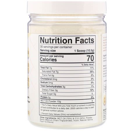 Mct-Olja, Vikt, Kost, Kosttillskott: Divine Health, Dr. Colbert's Keto Zone, MCT Oil Powder, French Vanilla, 11.11 oz (315 g)