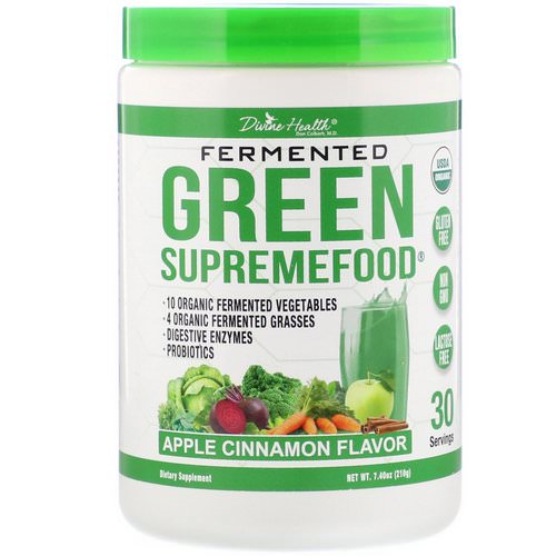 Divine Health, Fermented Green Supremefood, Apple Cinnamon, 7.40 oz (210 g) Review