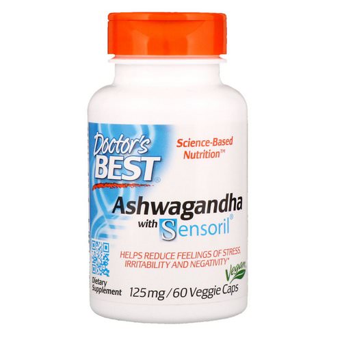 Doctor's Best, Ashwagandha with Sensoril, 125 mg, 60 Veggie Caps Review