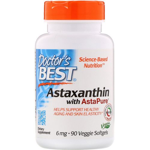 Doctor's Best, Astaxanthin with AstaPure, 6 mg, 90 Veggie Softgels Review