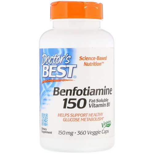 Doctor's Best, Benfotiamine, 150 mg, 360 Veggie Caps Review