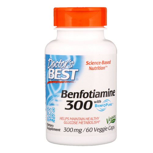 Doctor's Best, Benfotiamine with BenfoPure, 300 mg, 60 Veggie Caps Review