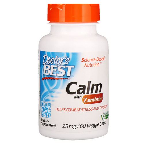 Doctor's Best, Calm with Zembrin, 25 mg, 60 Veggie Caps Review