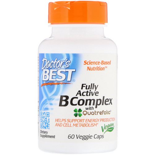 Doctor's Best, Fully Active B Complex with Quatrefolic, 60 Veggie Caps Review