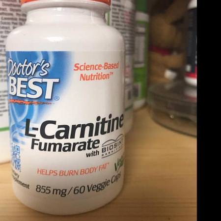 Doctor's Best, L-Carnitine Fumarate with Biosint Carnitines, 855 mg, 180 Veggie Caps