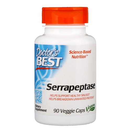 Doctor's Best, Serrapeptase, 40,000 SPU, 90 Veggie Caps Review