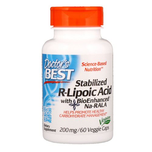 Doctor's Best, Stabilized R-Lipoic Acid with BioEnhanced Na-RALA, 200 mg, 60 Veggie Caps Review