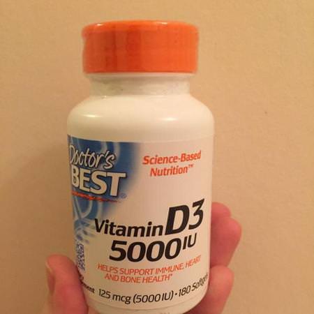 Doctor's Best D3 Cholecalciferol, D-Vitamin, Vitaminer, Kosttillskott