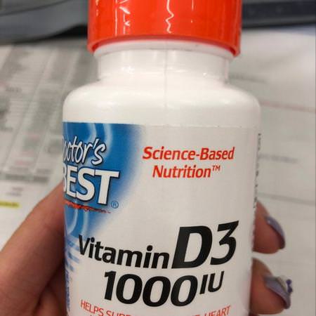 Doctor's Best, Vitamin D3, 50 mcg (2,000 IU), 180 Softgels