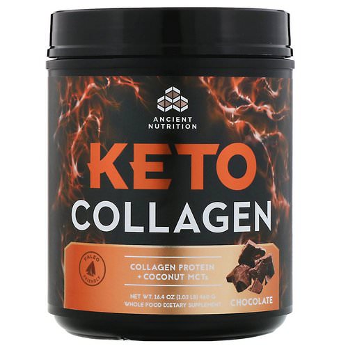 Dr. Axe / Ancient Nutrition, Keto Collagen, Collagen Protein + Coconut MCTs, Chocolate, 16.4 oz (460 g) Review