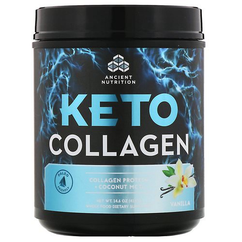 Dr. Axe / Ancient Nutrition, Keto Collagen, Collagen Protein + Coconut MCTs, Vanilla, 14.6 oz (415 g) Review