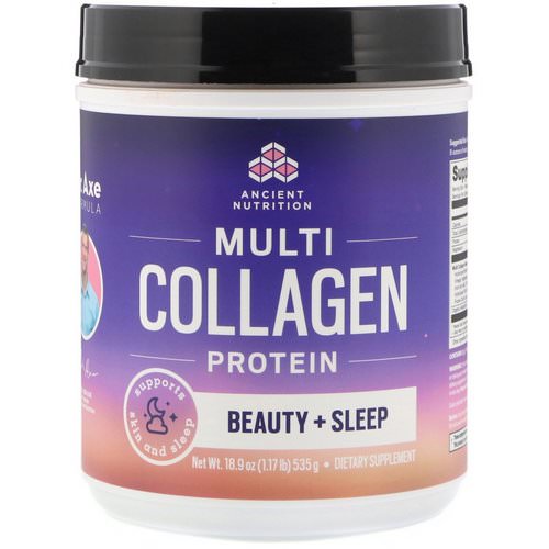 Dr. Axe / Ancient Nutrition, Multi Collagen Protein, Beauty + Sleep, Calming Natural Lavender Flavor, 1.17 lbs (535 g) Review