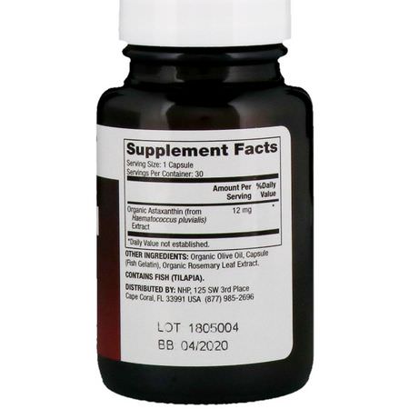 Astaxanthin, Antioxidants, Supplements: Dr. Mercola, Astaxanthin, 12 mg, 30 Capsules