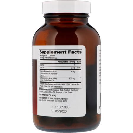 Astaxanthin, Antioxidants, Supplements: Dr. Mercola, Astaxanthin, 4 mg, 90 Capsules