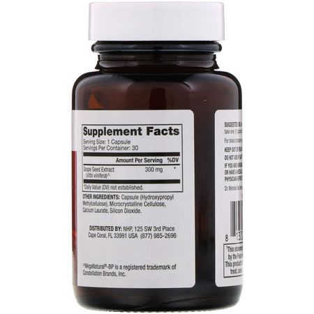 Druvfrö Extrakt, Antioxidanter, Kosttillskott: Dr. Mercola, Blood Pressure Support, 30 Capsules