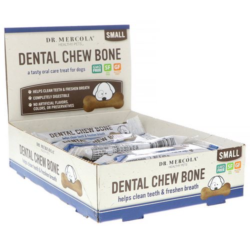 Dr. Mercola, Dental Chew Bone, Small, For Dogs, 12 Bones, 0.77 oz (22 g) Each Review