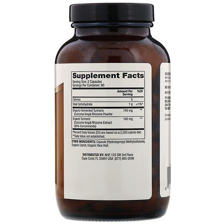 Curcumin, Gurkmeja, Antioxidanter, Kosttillskott: Dr. Mercola, Fermented Turmeric, 180 Capsules