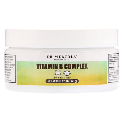 Dr. Mercola, Healthy Pets, Vitamin B Complex, For Cats & Dogs, 2.1 oz (60 g) Review