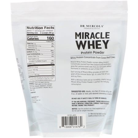Vassleprotein, Idrottsnäring: Dr. Mercola, Miracle Whey Protein Powder, Original, 16 oz (454 g)