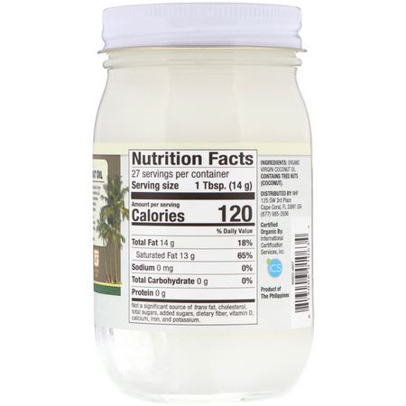 Kokosnötsolja, Kokosnöttillskott: Dr. Mercola, Organic Raw & Extra Virgin Coconut Oil, 13.6 oz (385.5 g)