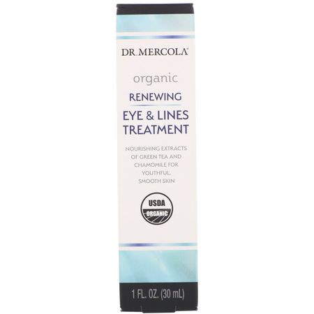 Firming, Anti-Aging, Serums, Behandlingar: Dr. Mercola, Organic Renewing Eye & Lines Treatment, 1 fl oz (30 ml)