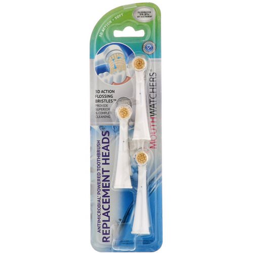 Dr. Plotka, MouthWatchers, Antimicrobial Powered Toothbrush Replacement Heads, Pack of 3 Review