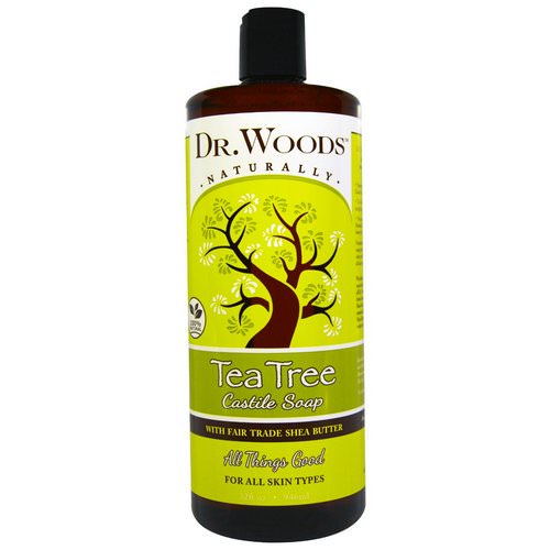 Dr. Woods, Tea Tree Castile Soap with Fair Trade Shea Butter, 32 fl oz (946 ml) Review